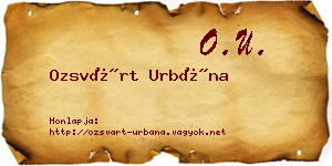 Ozsvárt Urbána névjegykártya